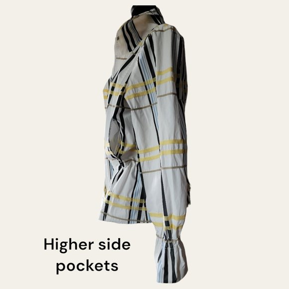 ABBIE MAGS Plaid Zip up Spring/Rain Coat Size Large - Picture 4 of 10